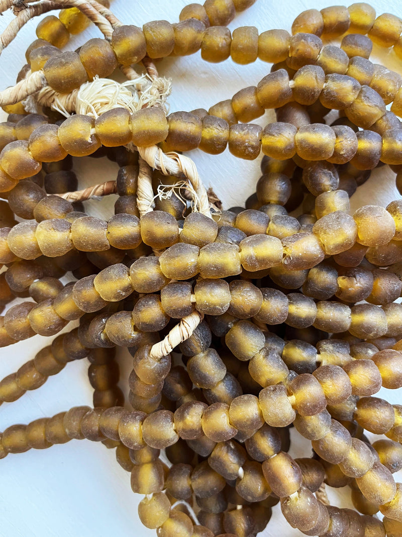 african amber glass beads