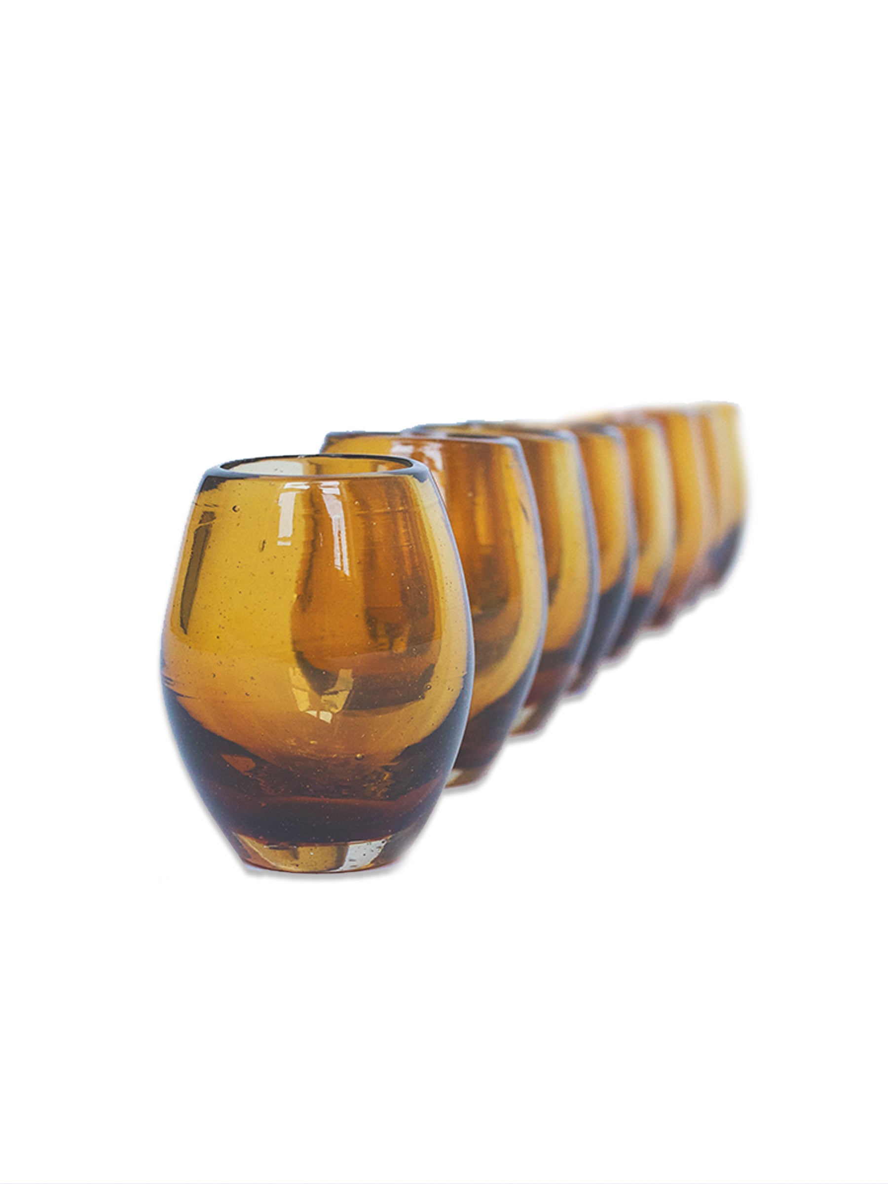 oaxacan hand-blown amber shot glass