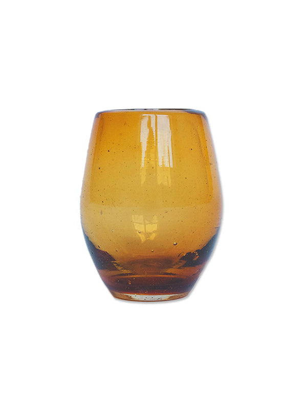 oaxacan hand-blown amber shot glass