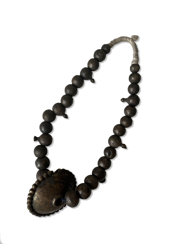 african brass carved beads