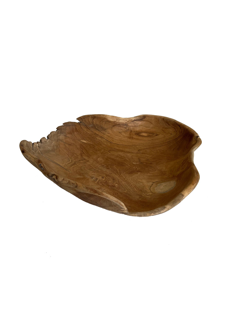 large round wood bowl