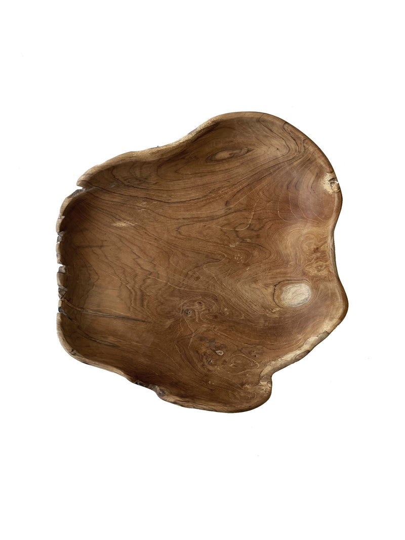 large round wood bowl